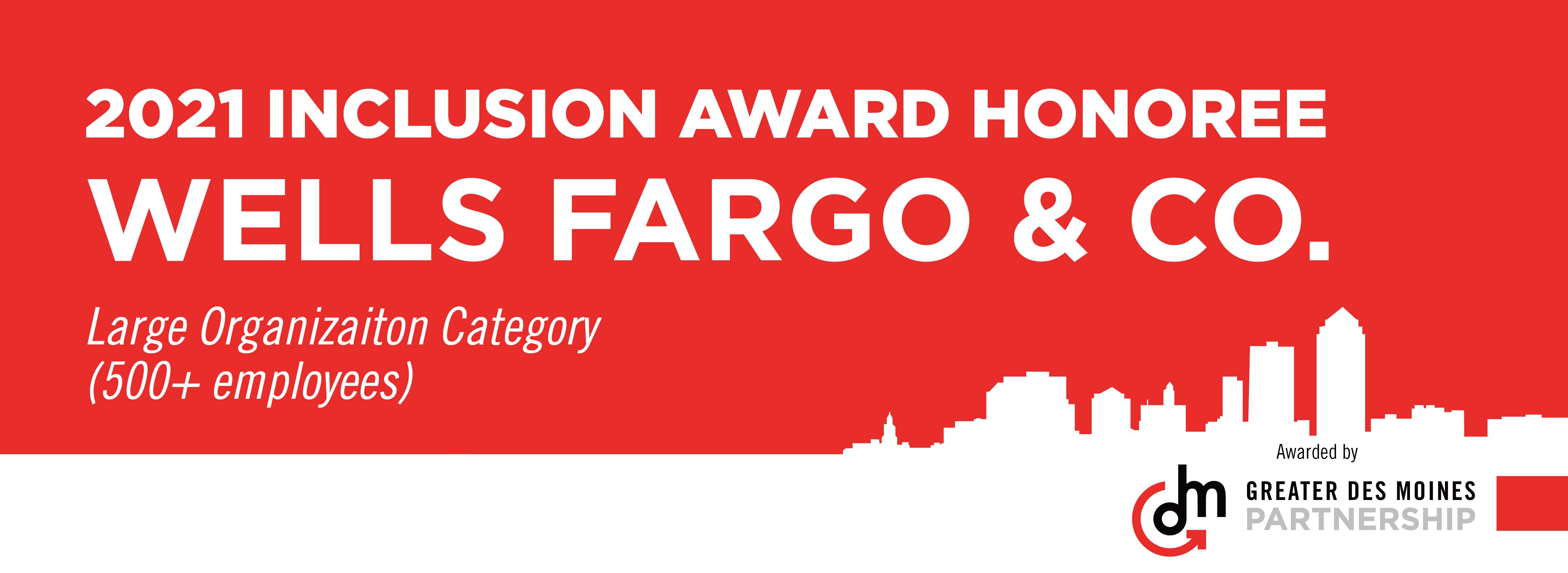 Wells Fargo Wins 2021 Inclusion Award The Partnership